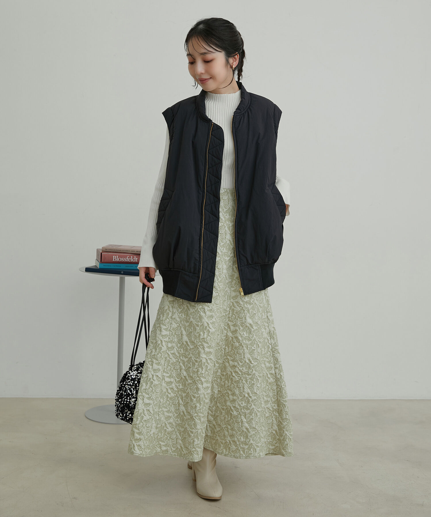 VIS「【2WAY】袖取り外しボリュームブルゾン」|ブルゾン・スタジャン|