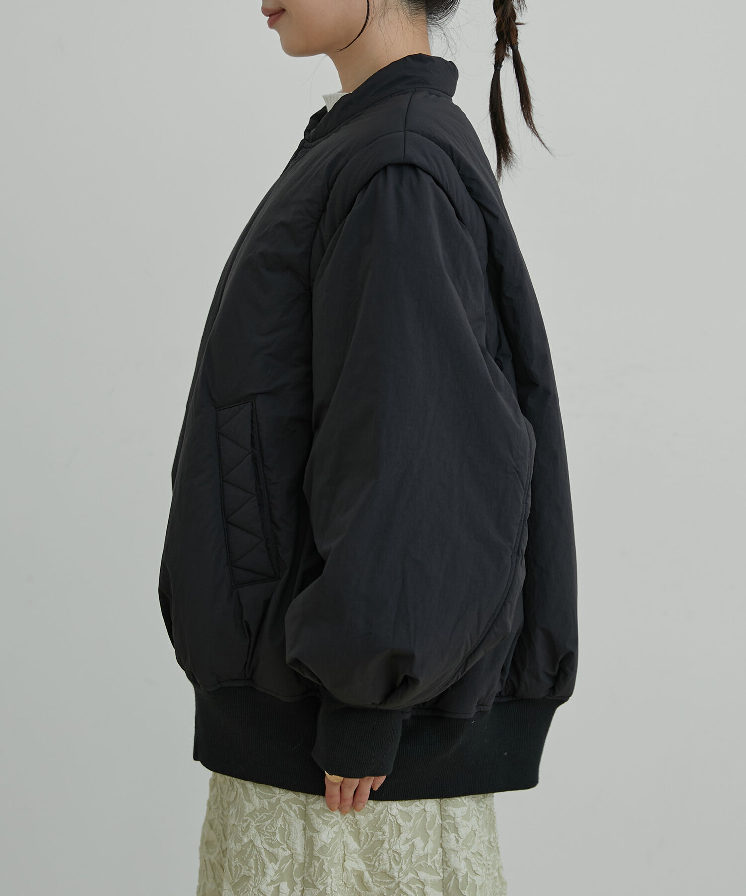 VIS「【2WAY】袖取り外しボリュームブルゾン」|ブルゾン・スタジャン|