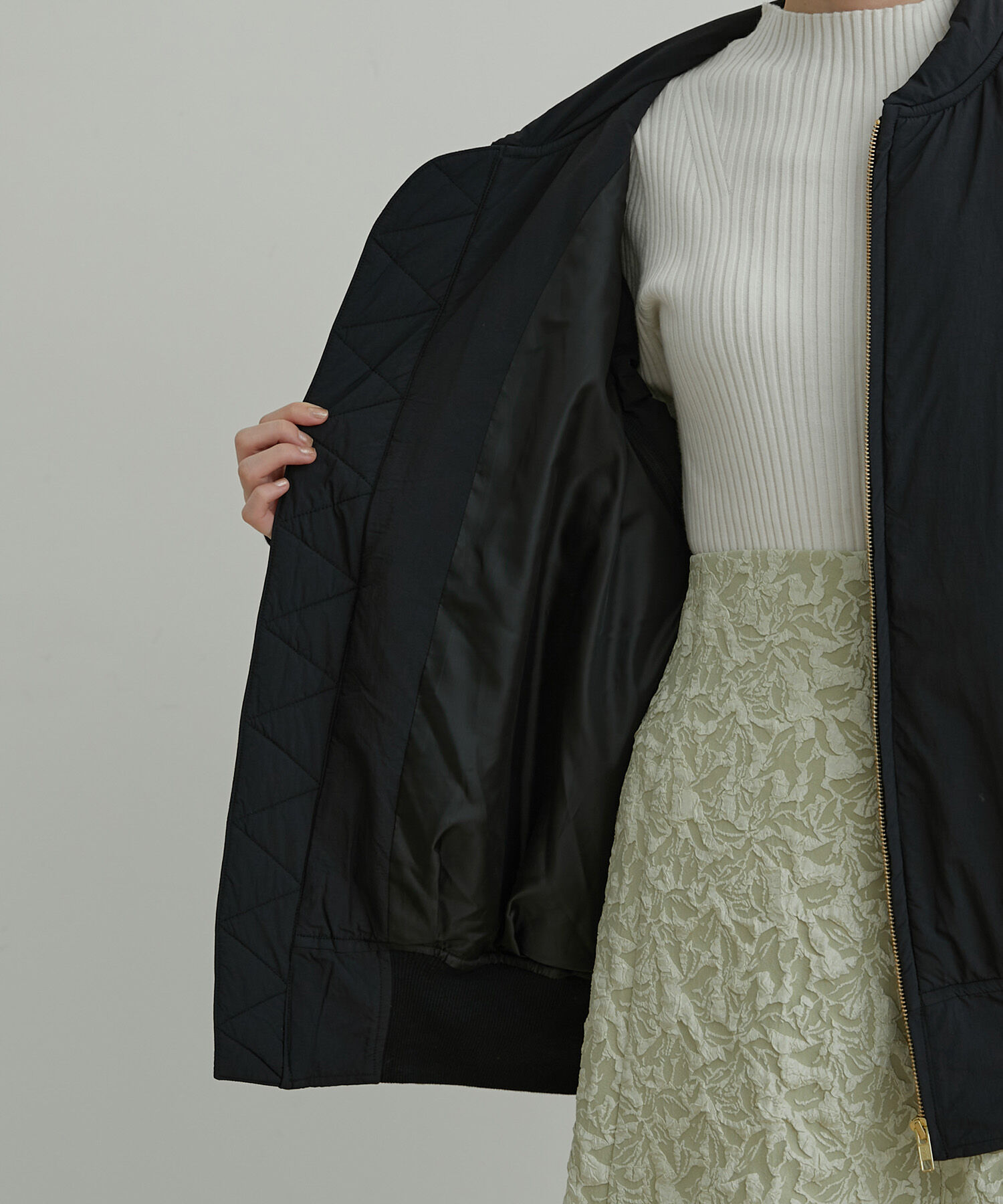 VIS「【2WAY】袖取り外しボリュームブルゾン」|ブルゾン・スタジャン|