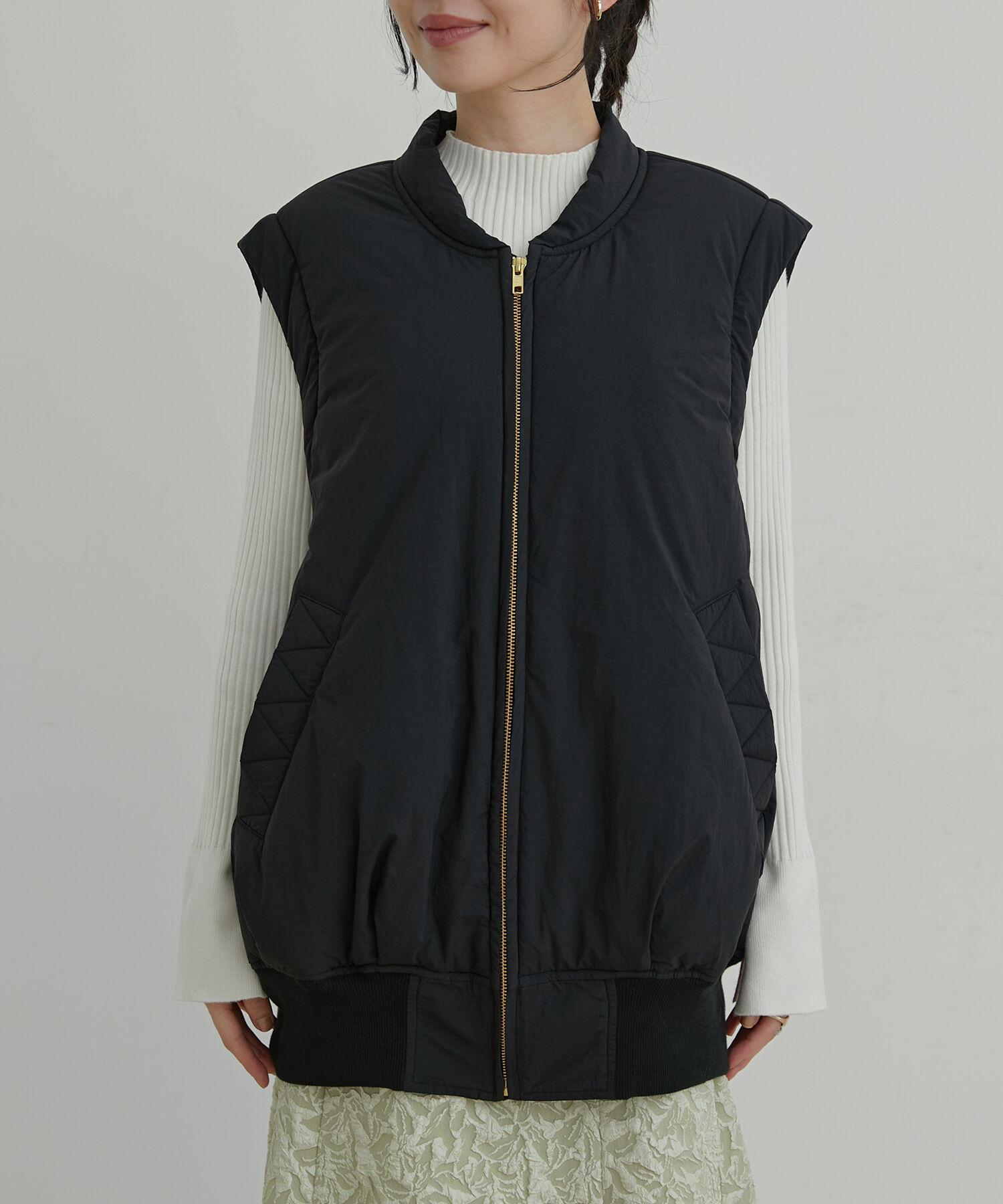 VIS「【2WAY】袖取り外しボリュームブルゾン」|ブルゾン・スタジャン|