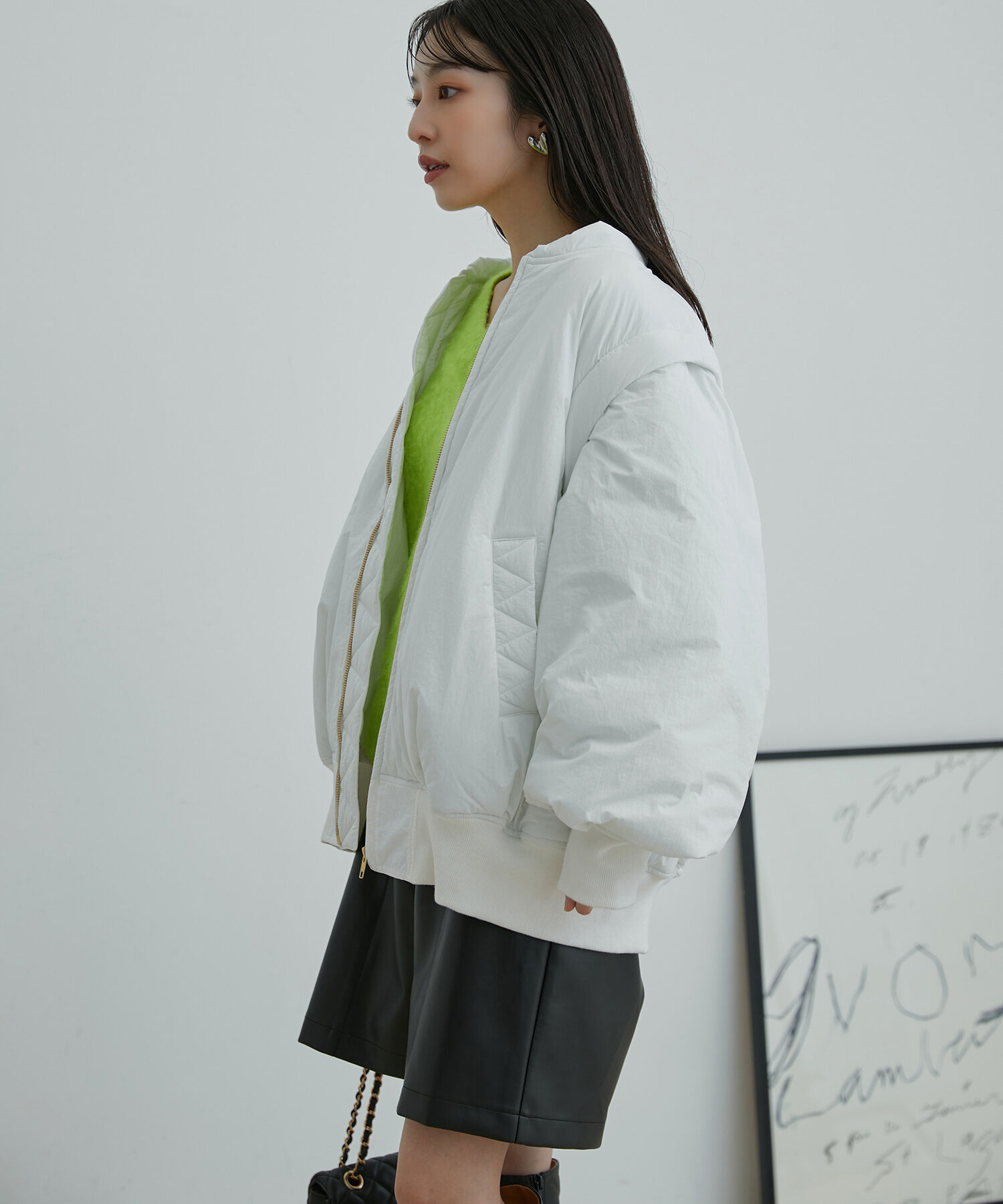 VIS「【2WAY】袖取り外しボリュームブルゾン」|ブルゾン・スタジャン|