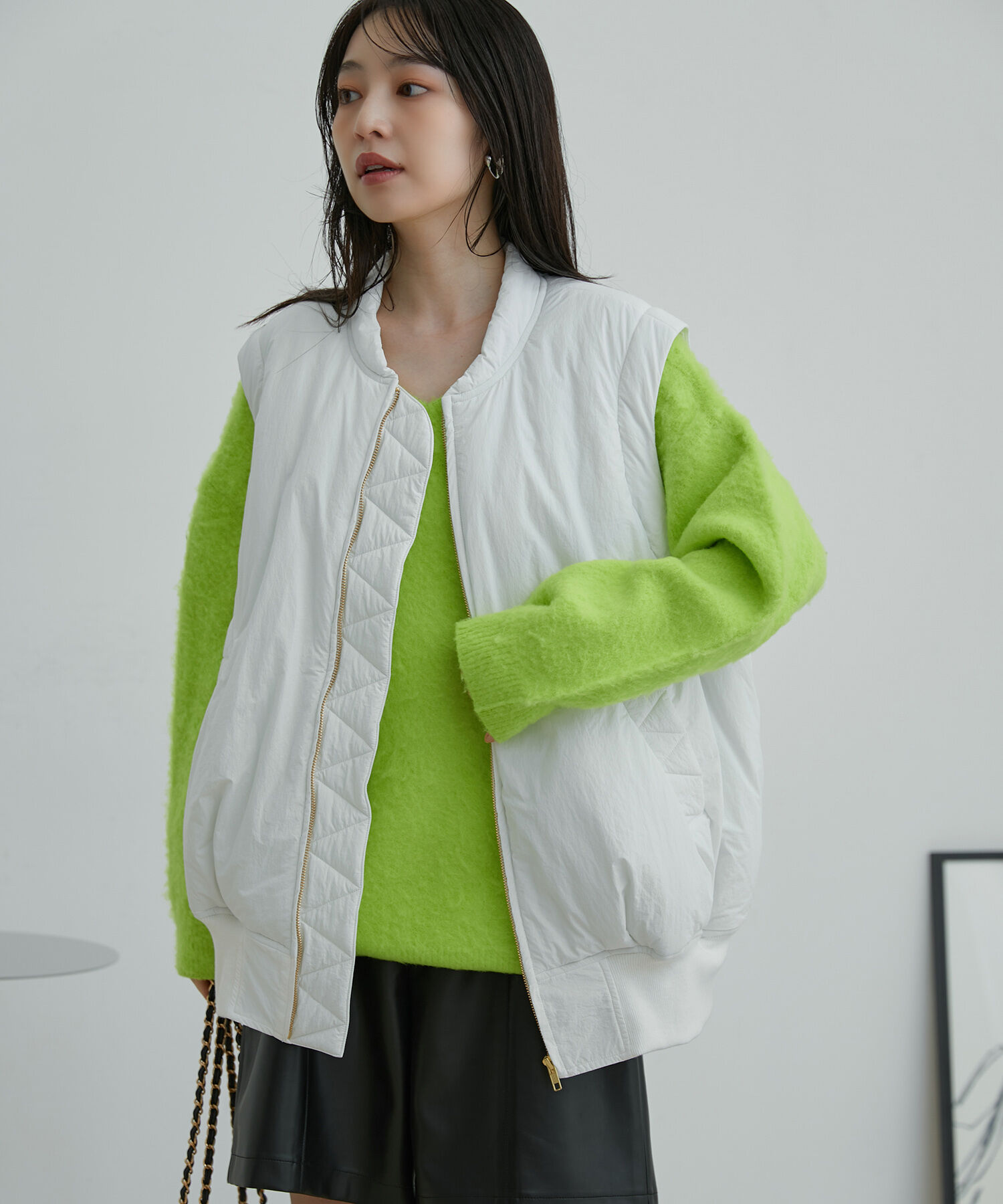 VIS「【2WAY】袖取り外しボリュームブルゾン」|ブルゾン・スタジャン|