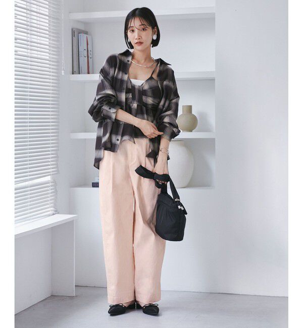 VIS「バレルシルエットコットンパンツ」|チノ|