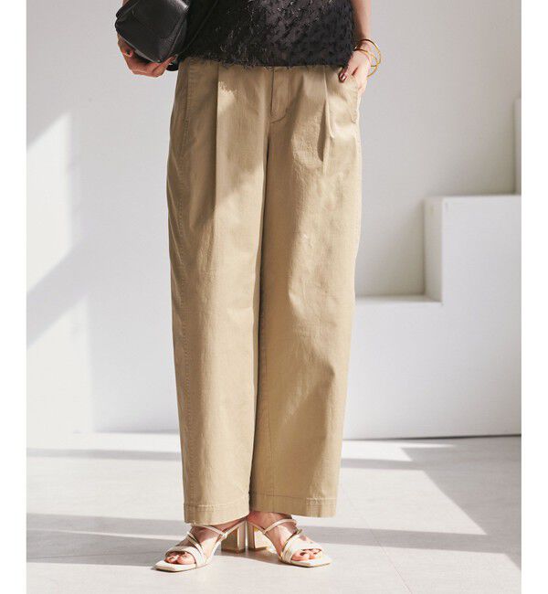 VIS「バレルシルエットコットンパンツ」|チノ|
