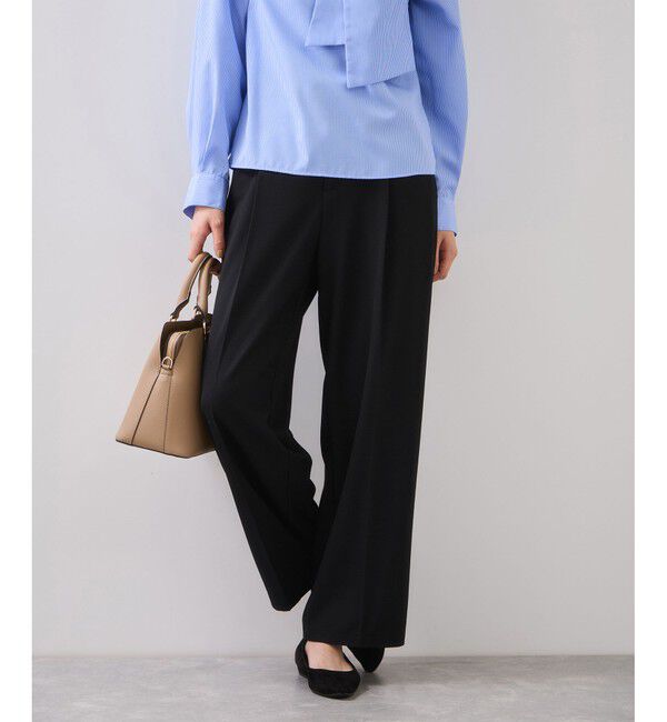 VIS「Hot Beautyベルテッドスリムストレートパンツ/イージーケア」|チノ|