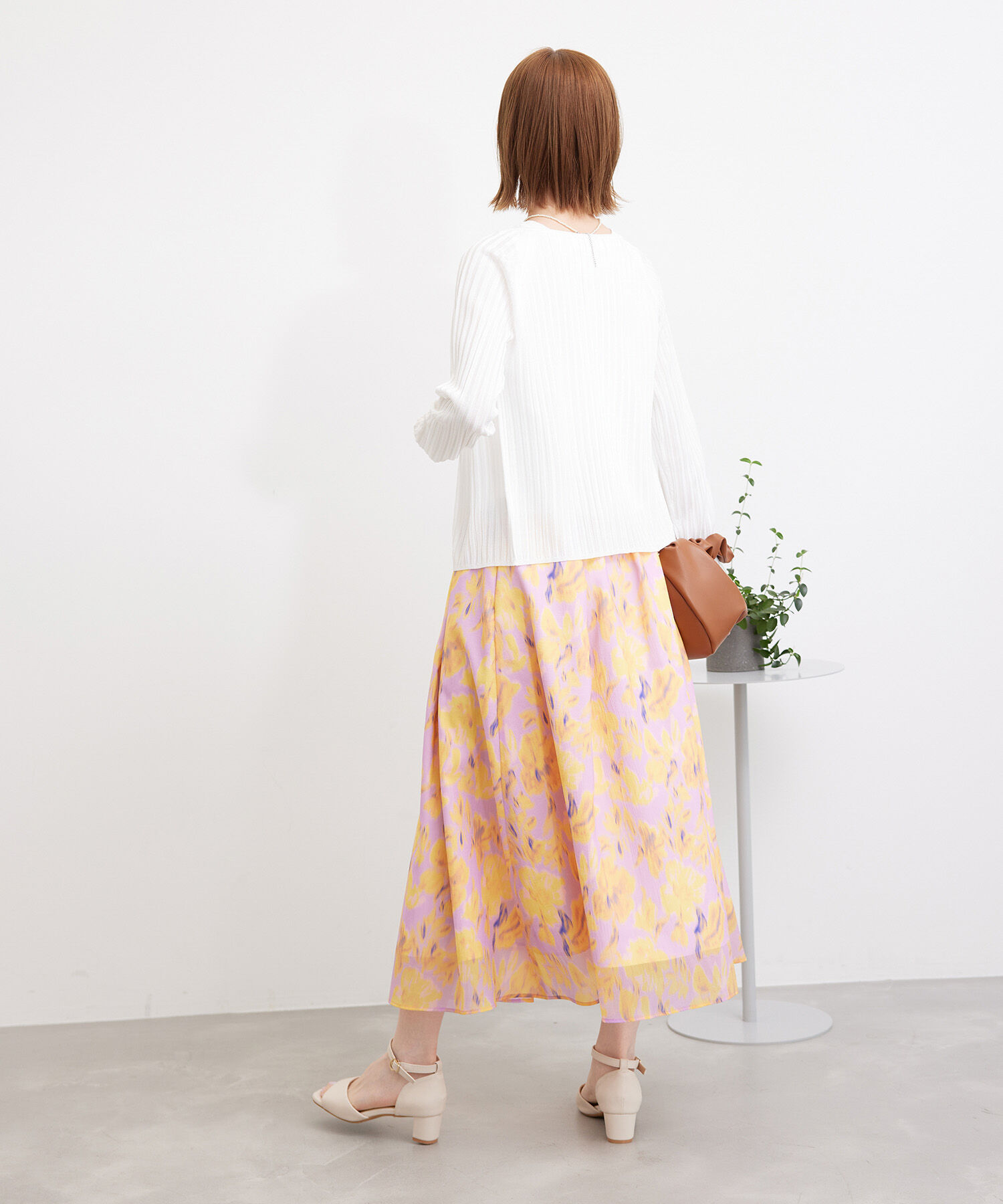 Rope&rsquo;Picnic「ハイウエスト花柄スカート」|スカート|