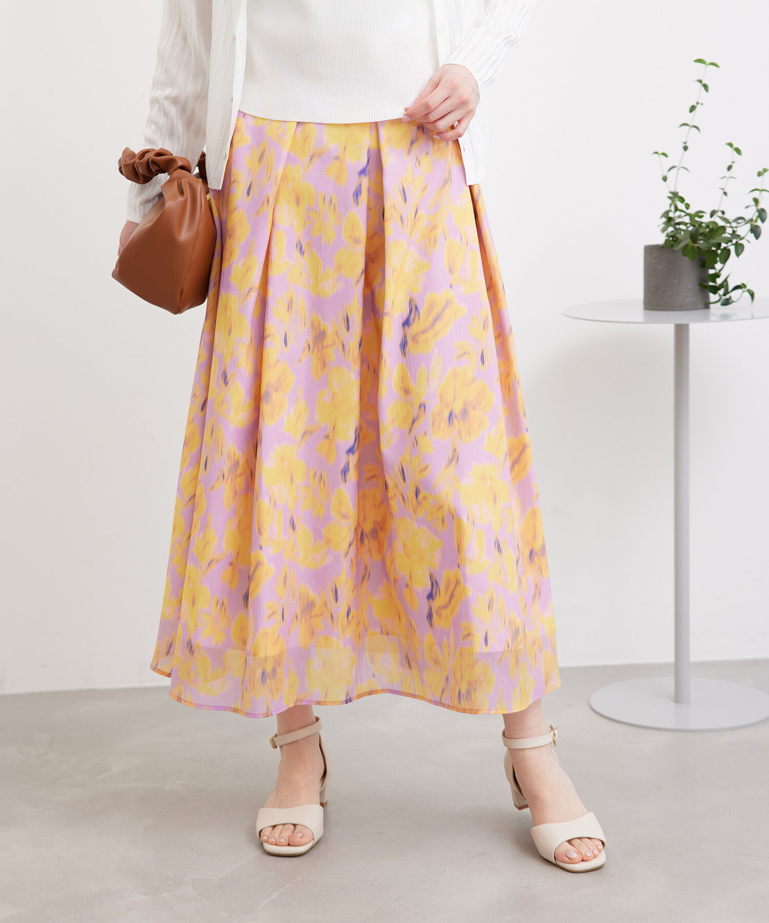 Rope&rsquo;Picnic「ハイウエスト花柄スカート」|スカート|