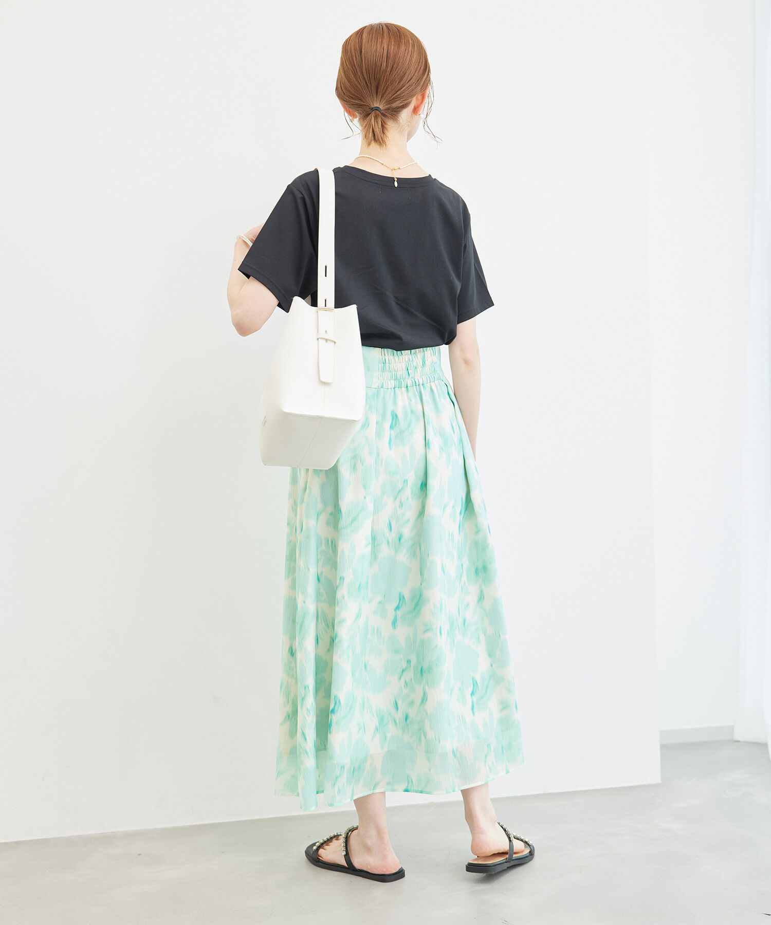 Rope&rsquo;Picnic「ハイウエスト花柄スカート」|スカート|