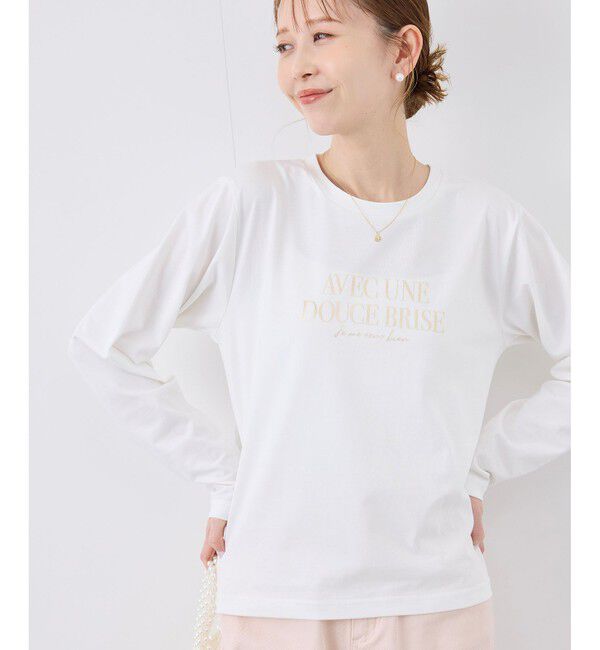 Rope&rsquo;Picnic「RENU/アソートロゴロングTシャツ」|Tシャツ・カットソー|ホワイト(10)