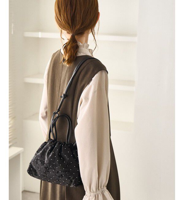 ROPE PICNIC PASSAGE「2WAYハンドル シャイニーベロアパースバッグ」|ハンドバッグ|