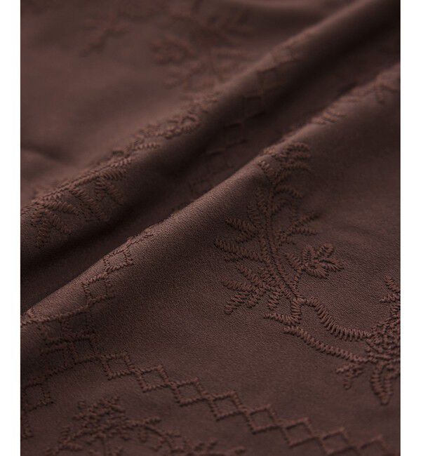 Rope&rsquo;Picnic「スクエア刺繍イージーワイドパンツ」|チノ|