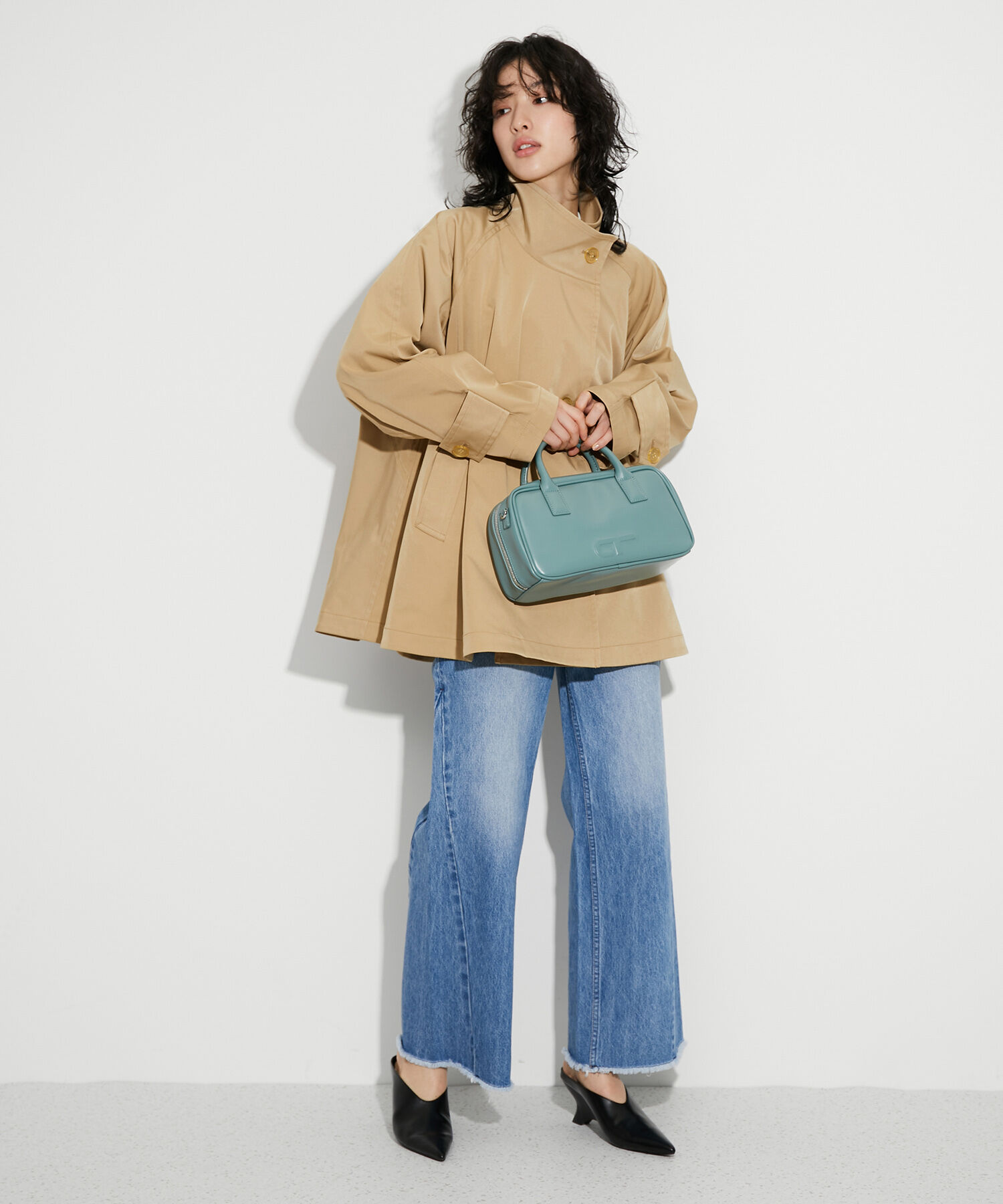 ADAM ET ROPE'「フレアーミドルトレンチコート」|トレンチコート|