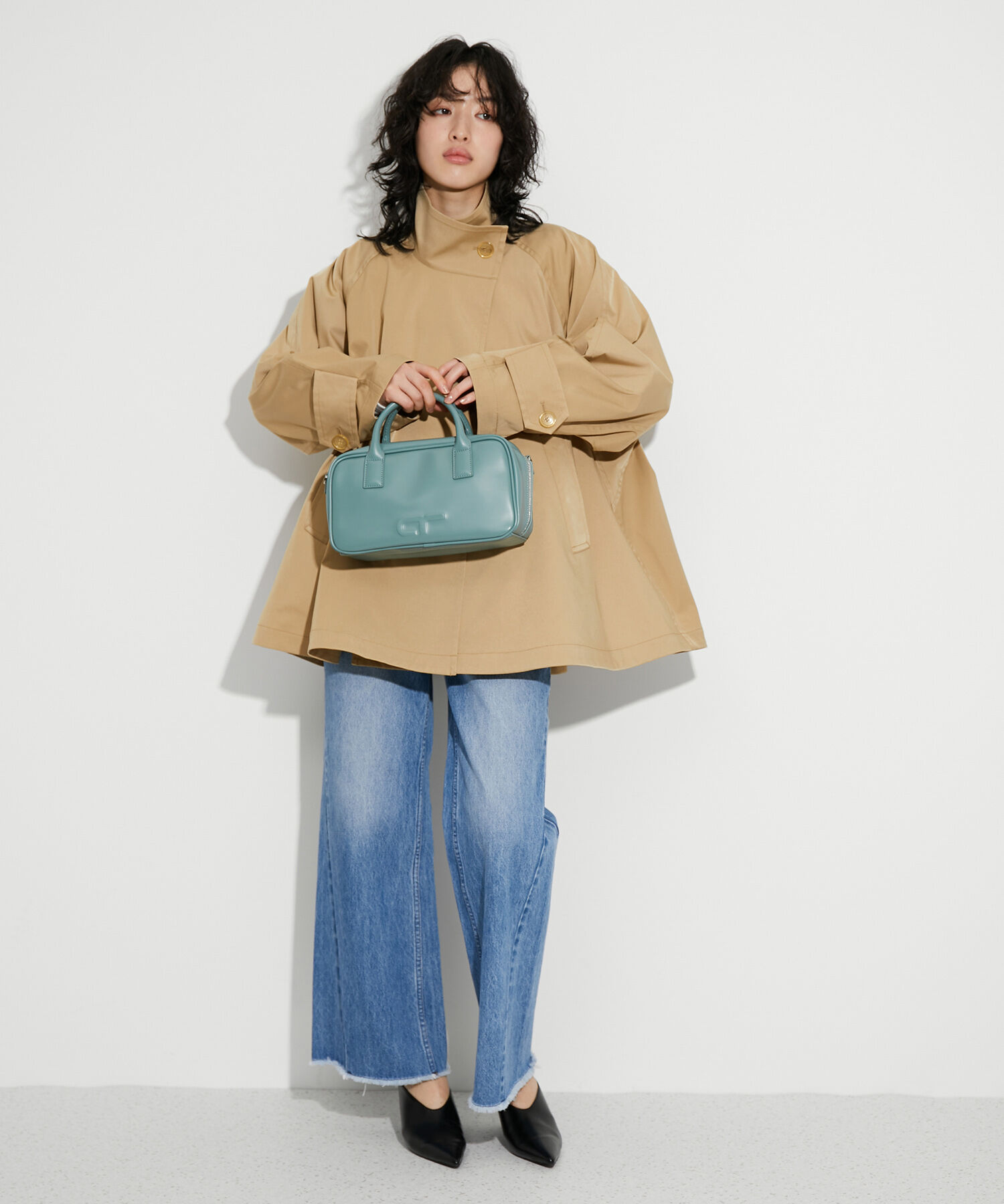 ADAM ET ROPE'「フレアーミドルトレンチコート」|トレンチコート|