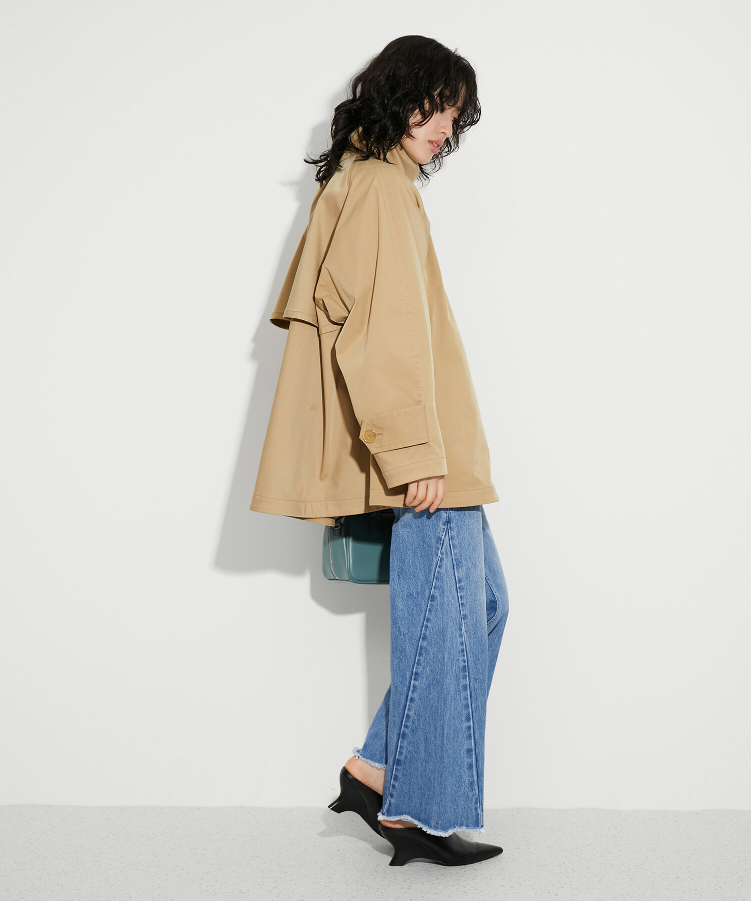 ADAM ET ROPE'「フレアーミドルトレンチコート」|トレンチコート|