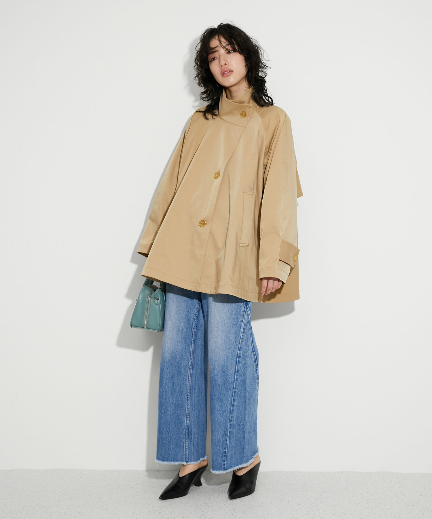 ADAM ET ROPE'「フレアーミドルトレンチコート」|トレンチコート|