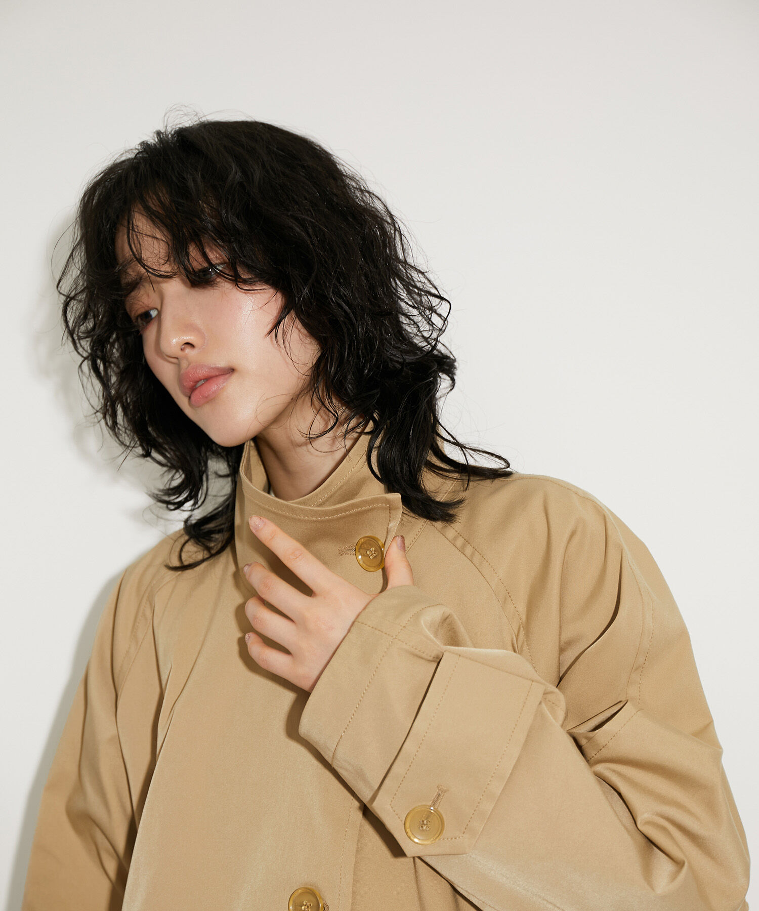 ADAM ET ROPE'「フレアーミドルトレンチコート」|トレンチコート|