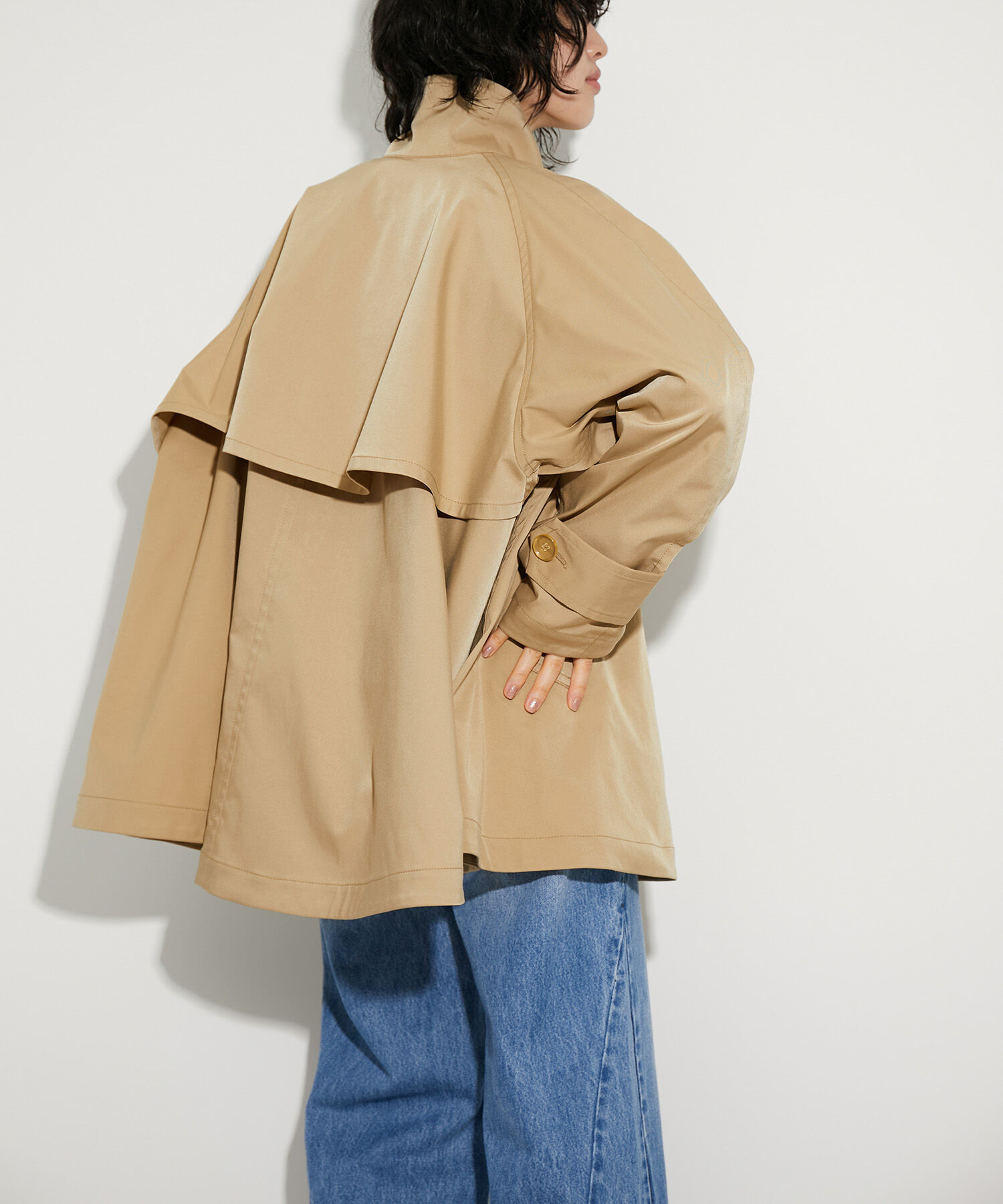 ADAM ET ROPE'「フレアーミドルトレンチコート」|トレンチコート|