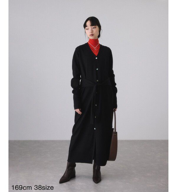 ADAM ET ROPE'「【サステナブル】ウエストノットニットワンピース」|ワンピース|