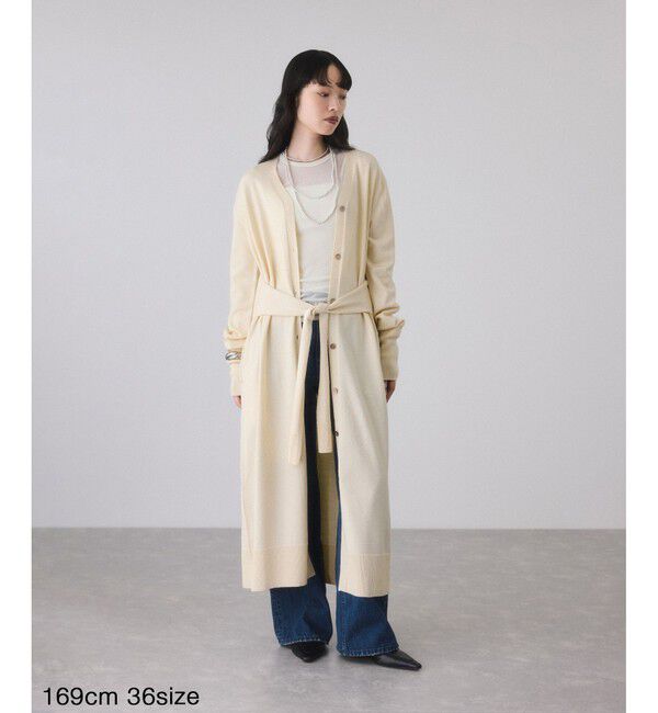 ADAM ET ROPE'「【サステナブル】ウエストノットニットワンピース」|ワンピース|