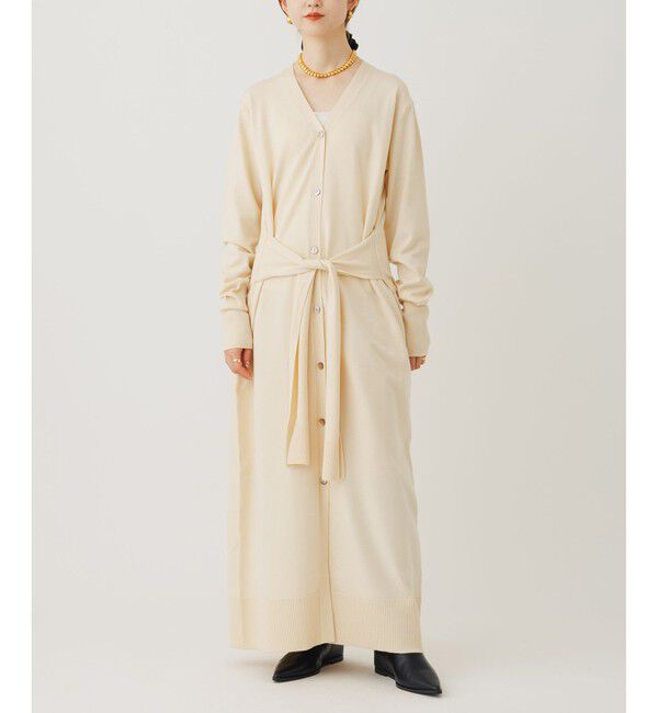 ADAM ET ROPE'「【サステナブル】ウエストノットニットワンピース」|ワンピース|