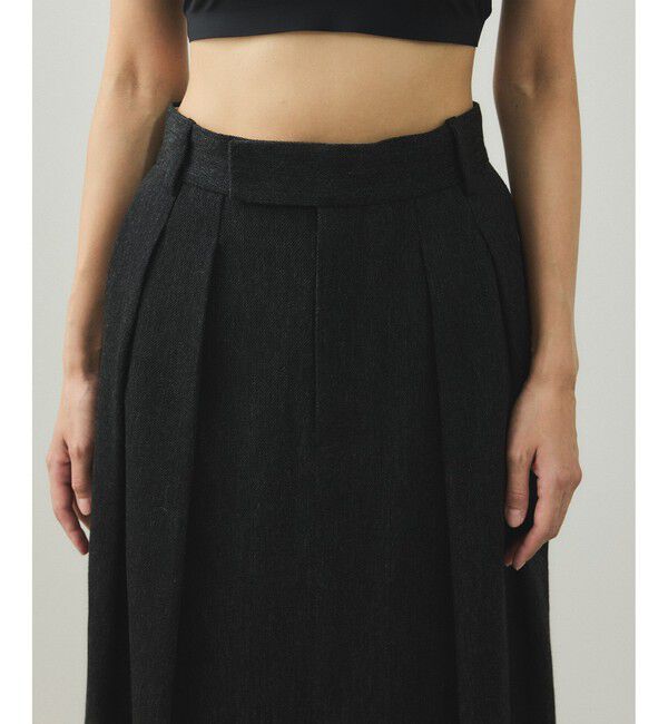 ADAM ET ROPE'「【EMOELLE】ウールコットン2タックスカート」|スカート|
