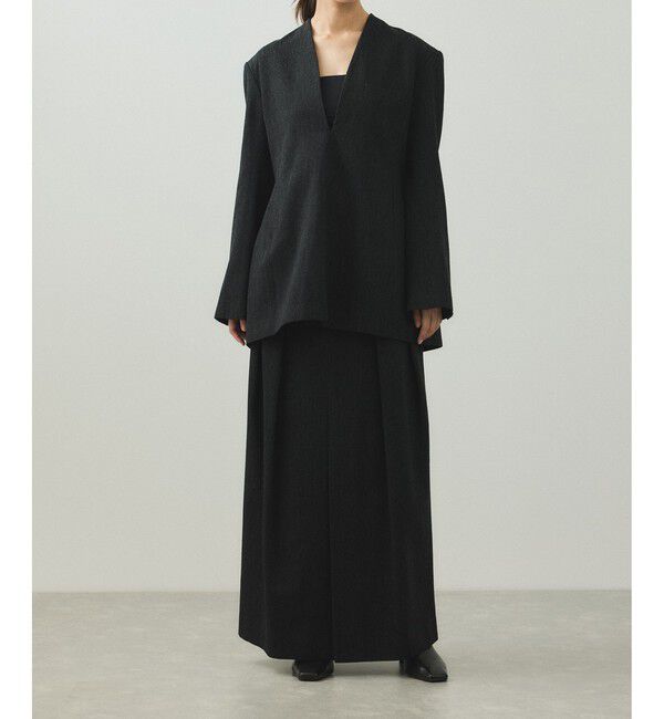 ADAM ET ROPE'「【EMOELLE】ウールコットン2タックスカート」|スカート|