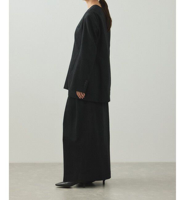 ADAM ET ROPE'「【EMOELLE】ウールコットン2タックスカート」|スカート|