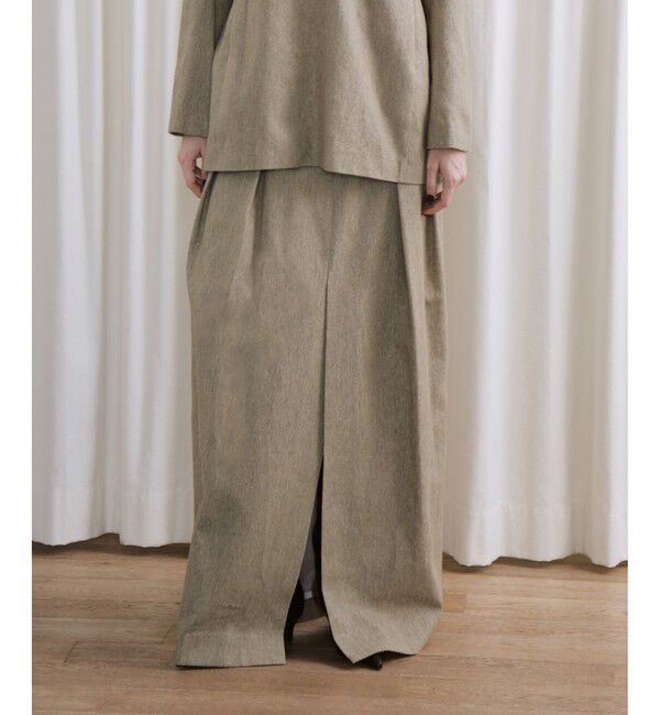 ADAM ET ROPE'「【EMOELLE】ウールコットン2タックスカート」|スカート|