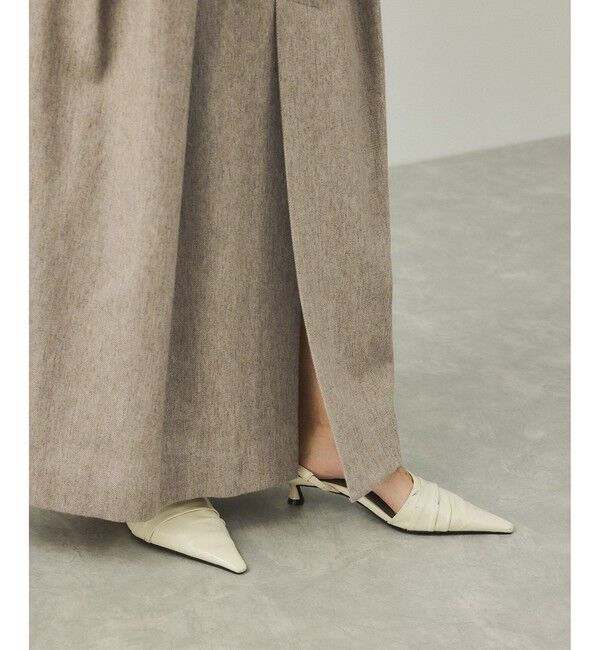 ADAM ET ROPE'「【EMOELLE】ウールコットン2タックスカート」|スカート|