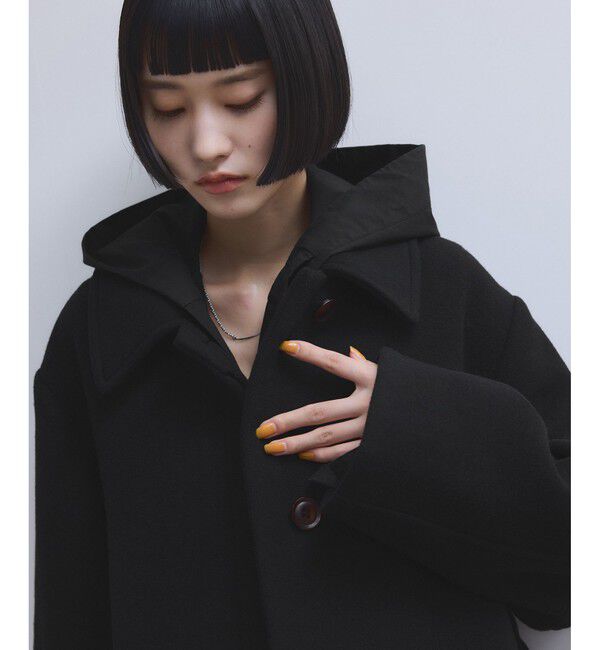 ADAM ET ROPE'「【WEB限定】ベルテッドオーバーサイズロングコート」|ステンカラーコート|