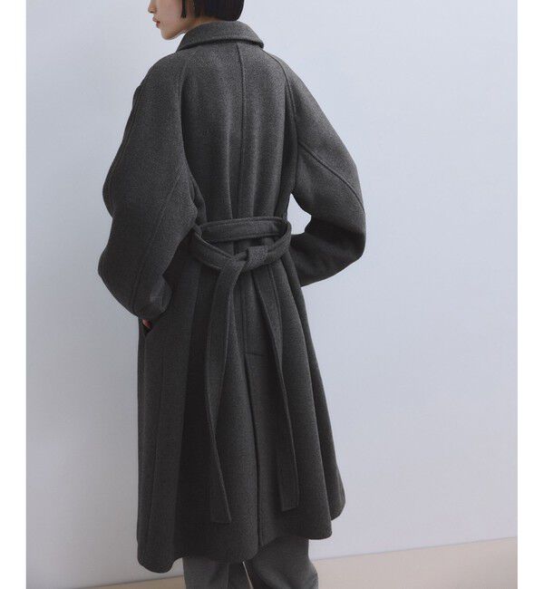 ADAM ET ROPE'「【WEB限定】ベルテッドオーバーサイズロングコート」|ステンカラーコート|
