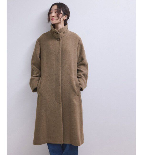 ADAM ET ROPE'「【WEB限定】ベルテッドオーバーサイズロングコート」|ステンカラーコート|