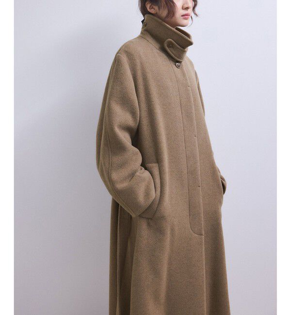 ADAM ET ROPE'「【WEB限定】ベルテッドオーバーサイズロングコート」|ステンカラーコート|