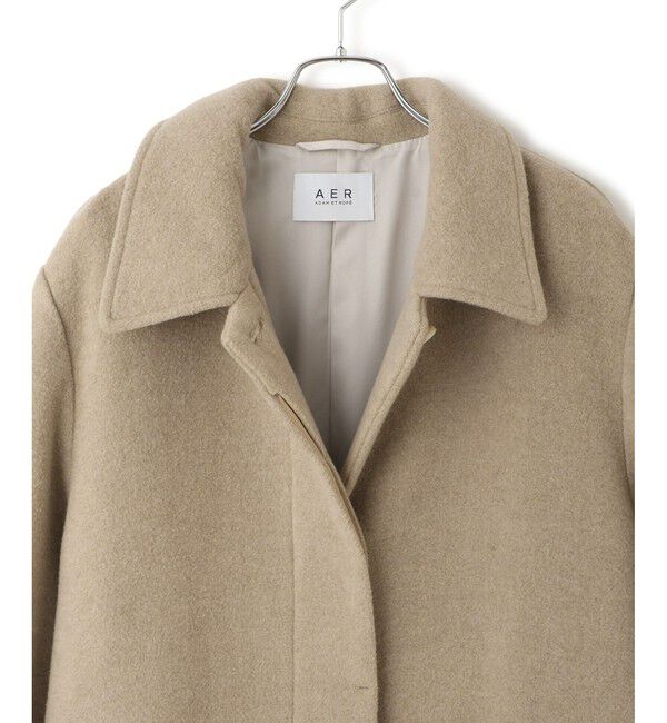 ADAM ET ROPE'「【WEB限定】ベルテッドオーバーサイズロングコート」|ステンカラーコート|