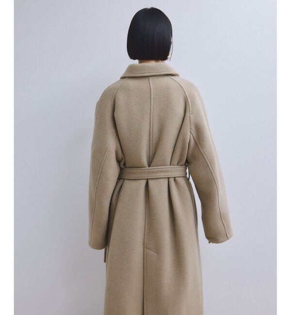 ADAM ET ROPE'「【WEB限定】ベルテッドオーバーサイズロングコート」|ステンカラーコート|