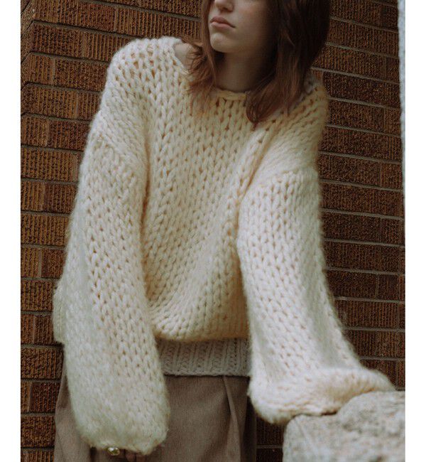 ADAM ET ROPE'「【EMOELLE】ローゲージニットプルオーバー」|ニット・セーター|