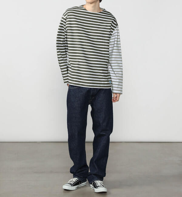 ORCIVAL「ORCIVAL | ハーレクイン コットンロード クルーネック フレンチバスクTシャツ MEN」|Tシャツ・カットソー|