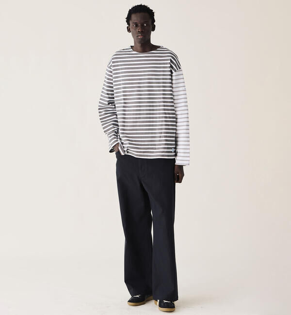 ORCIVAL「ORCIVAL | ハーレクイン コットンロード クルーネック フレンチバスクTシャツ MEN」|Tシャツ・カットソー|