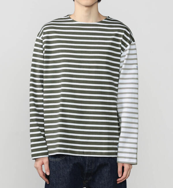 ORCIVAL「ORCIVAL | ハーレクイン コットンロード クルーネック フレンチバスクTシャツ MEN」|Tシャツ・カットソー|