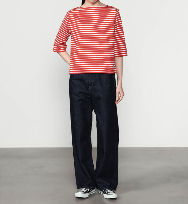 ORCIVAL「ORCIVAL | コットンロード ショートスリーブ ボートネックバスクシャツ WOMEN」|Tシャツ・カットソー|