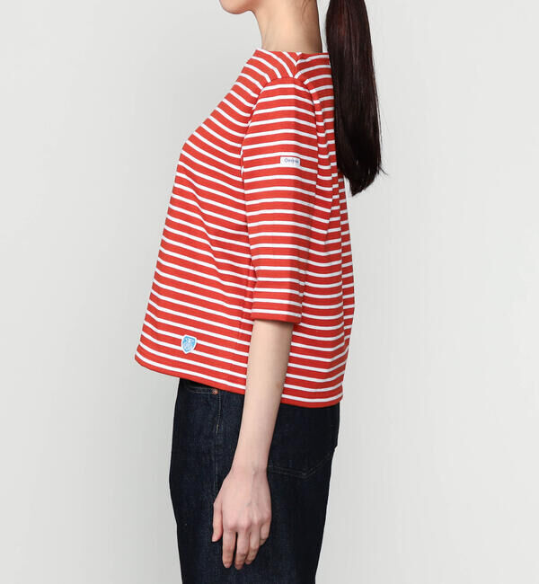 ORCIVAL「ORCIVAL | コットンロード ショートスリーブ ボートネックバスクシャツ WOMEN」|Tシャツ・カットソー|
