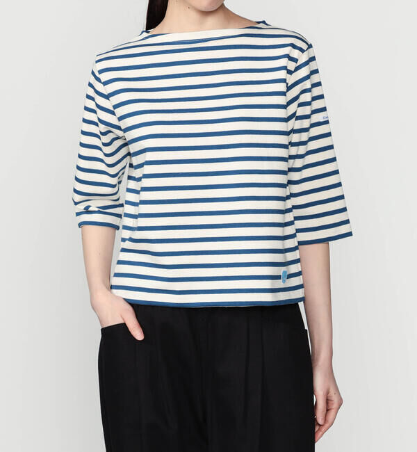 ORCIVAL「ORCIVAL | コットンロード ショートスリーブ ボートネックバスクシャツ WOMEN」|Tシャツ・カットソー|