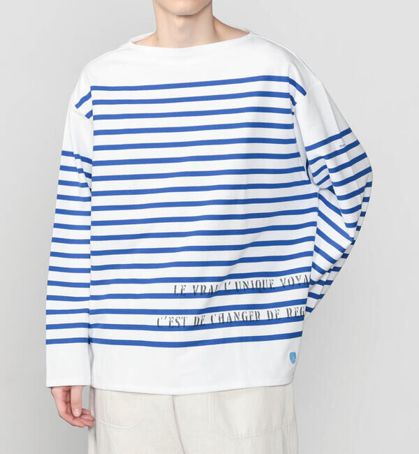 ORCIVAL「ORCIVAL | ラッセル ボートネック プリントワイドバスクTシャツ MEN」|Tシャツ・カットソー|