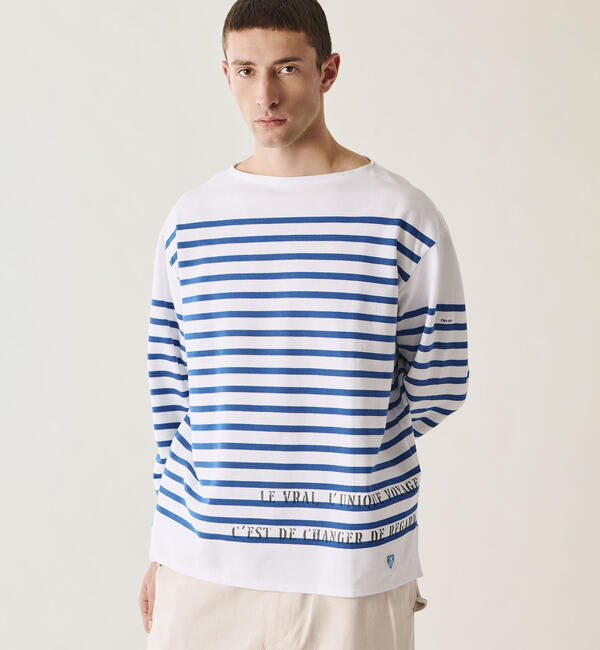 ORCIVAL「ORCIVAL | ラッセル ボートネック プリントワイドバスクTシャツ MEN」|Tシャツ・カットソー|