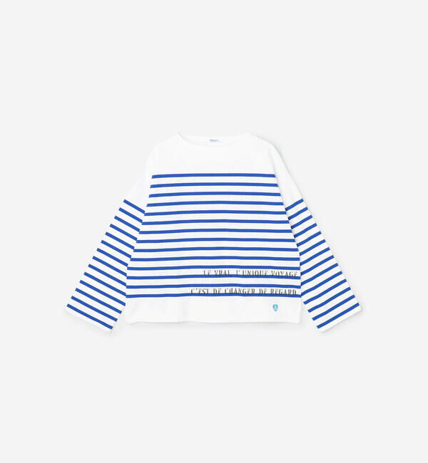 ORCIVAL「ORCIVAL | ラッセル プリント ボートネックワイドバスクTシャツ WOMEN」|Tシャツ・カットソー|