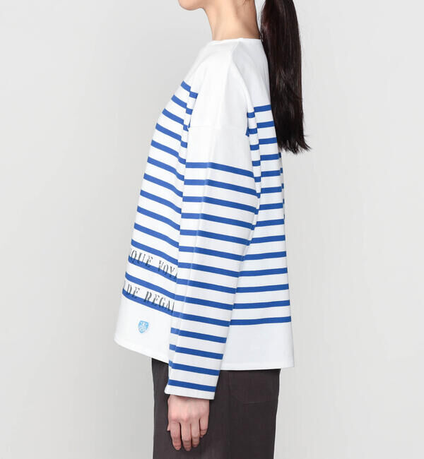 ORCIVAL「ORCIVAL | ラッセル プリント ボートネックワイドバスクTシャツ WOMEN」|Tシャツ・カットソー|