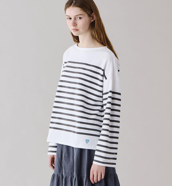 ORCIVAL「ORCIVAL | ラッセル ボートネック ワイドセーラーTシャツ WOMEN」|Tシャツ・カットソー|