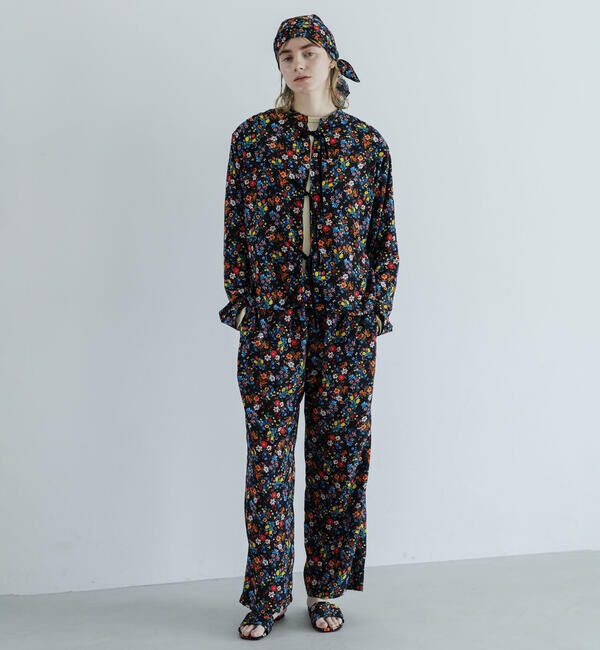  「MEYAME | フラワープリント イージーパンツ WOMEN」|その他|