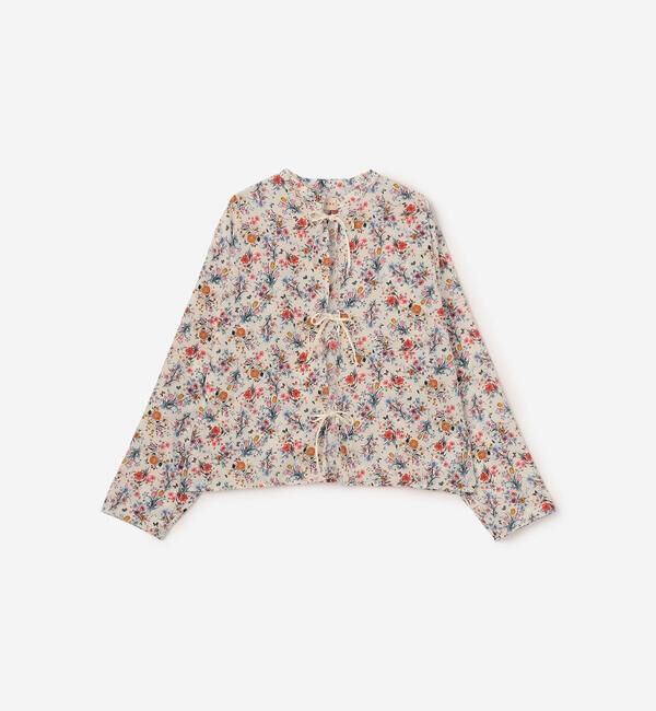  「MEYAME | フラワープリント シャツジャケット WOMEN」|シャツ・ブラウス|