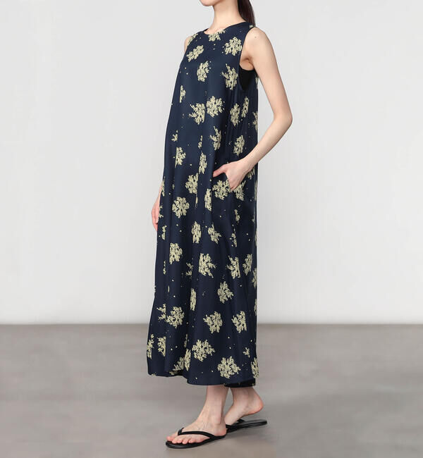 LE GLAZIK「LE GLAZIK | ツイルプリント ノースリーブワンピース WOMEN」|ワンピース|